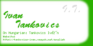 ivan tankovics business card